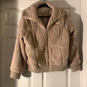 Blush/tan teddy coat